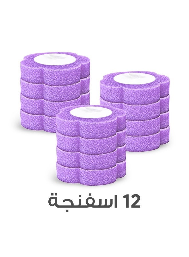 كايزين اسفنجات فرشاة التنظيف السحرية من كايزن - بنفسجي - 12 قطعة - Image 1